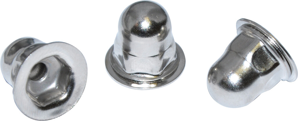 #10-24 Nickel Plated Dome Lock Nut