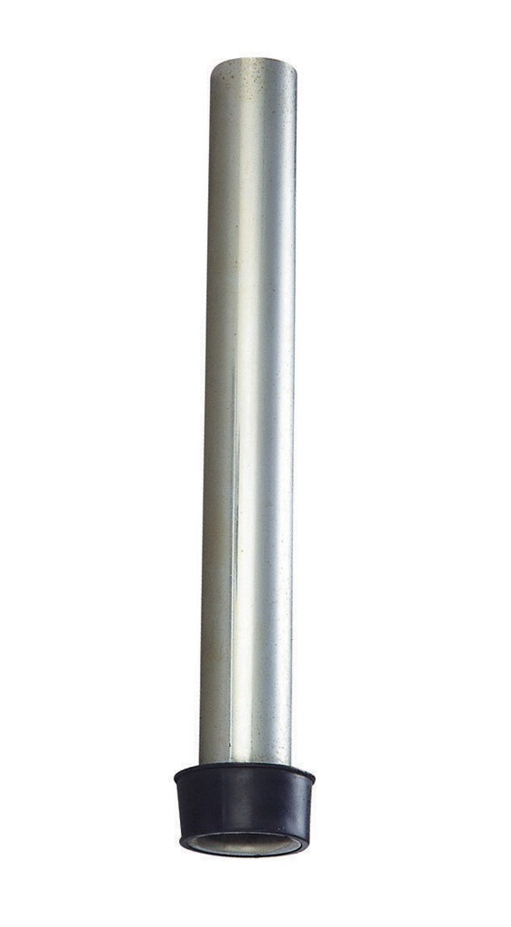 Overflow Tube, 10", Fit 2" Drain, Chrome Plated Brass