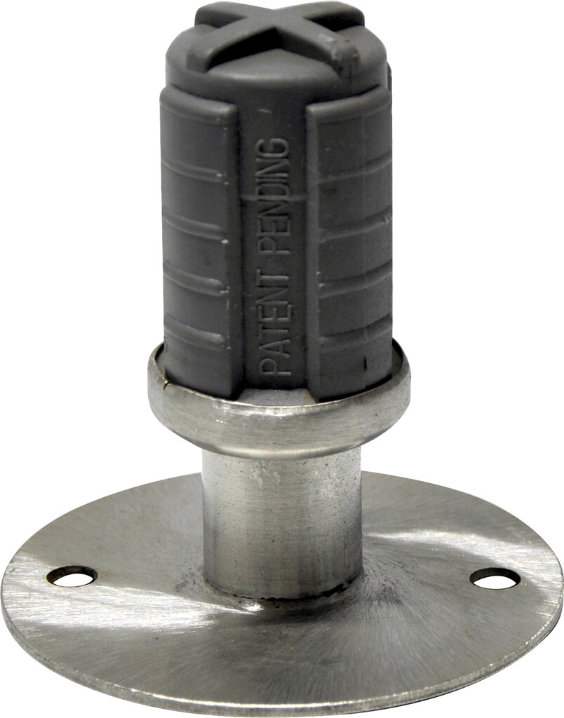 Stainless Over Plastic Flanged Foot, With Holes