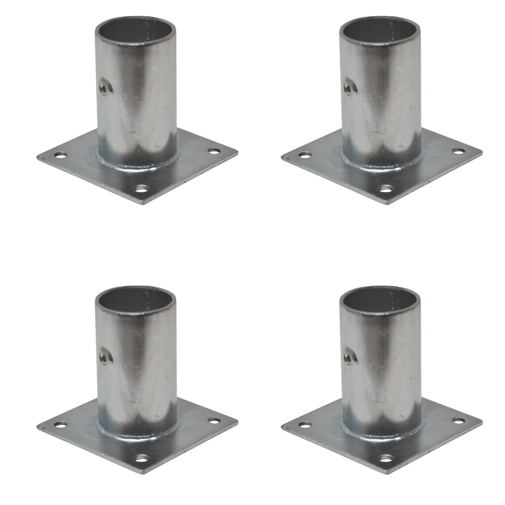 Galv Leg Socket With Plate - 4 Pack