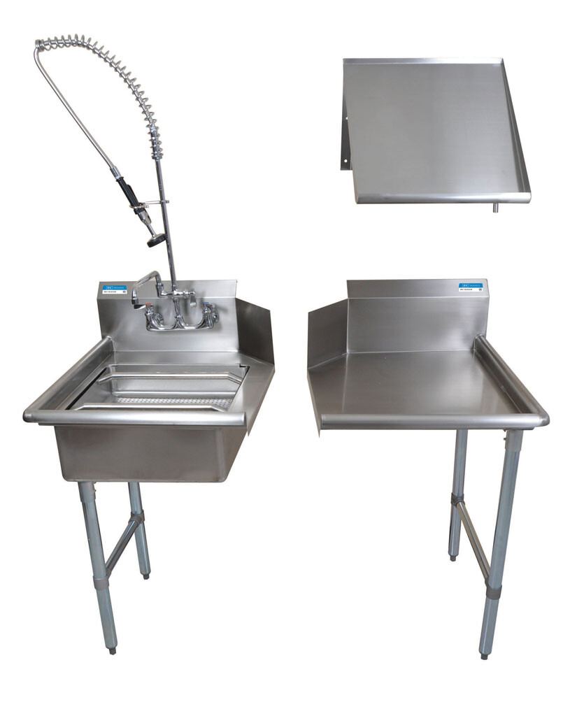72" Right Side Rinse Table Kit