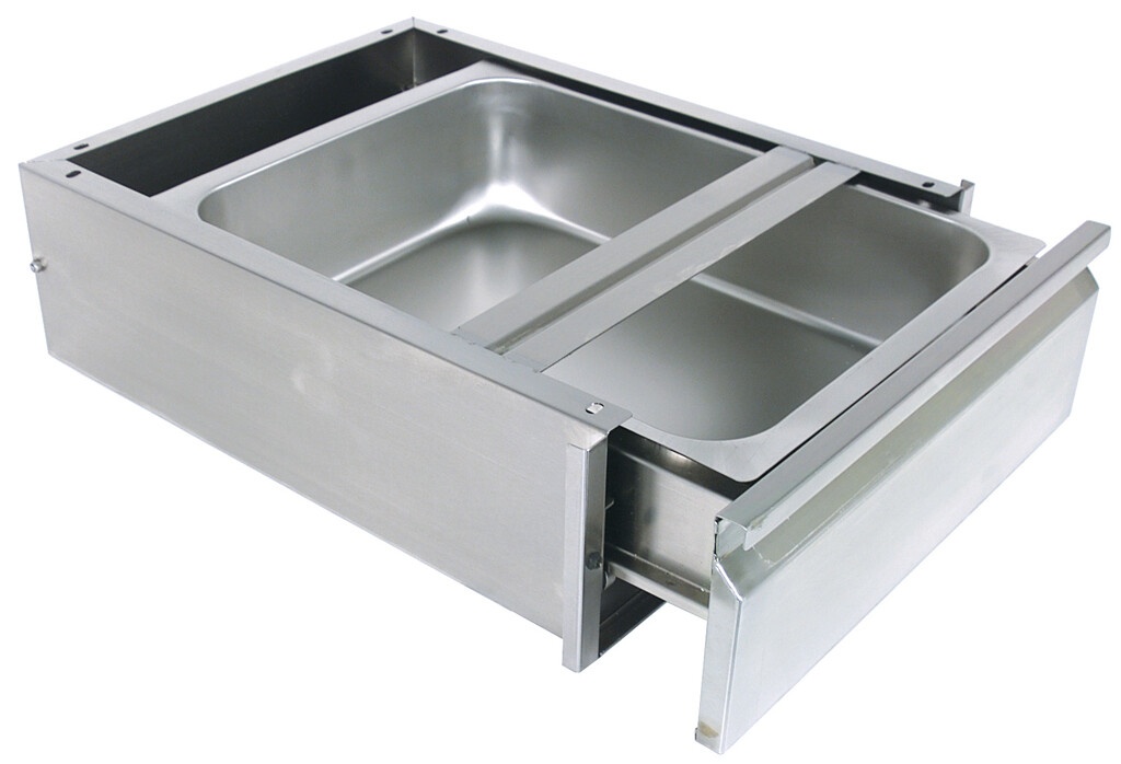 Stainless Steel Drawer Assembly W/Stainless Steel Pan 200lb 20"x15"x5"