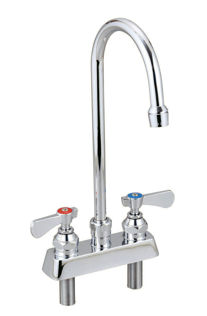 OptiFlow Solid Body Faucet, 5" gooseneck spout, 4" O.C. deck mount