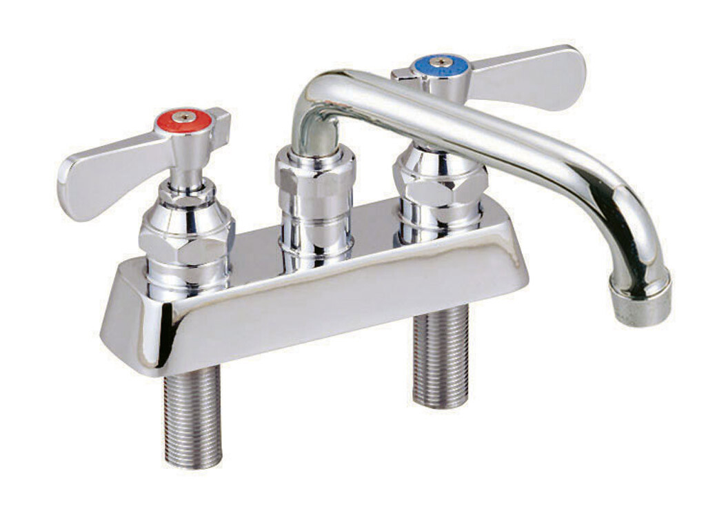 OptiFlow Solid Body Faucet, 6" swing spout, 4" O.C. deck mount