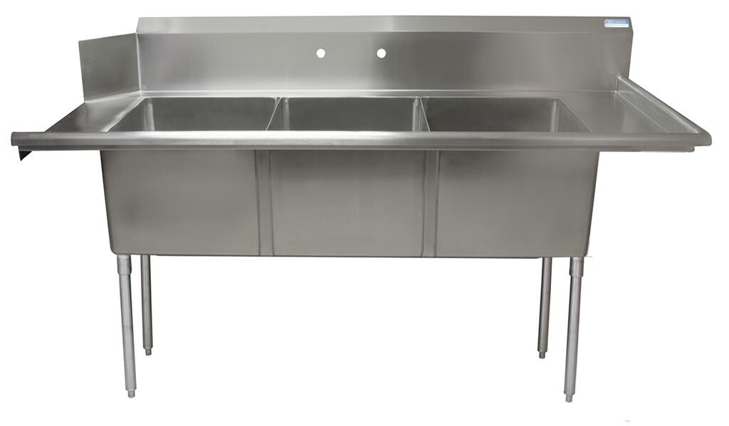 Right Side 3 Compartment Sink Bundle