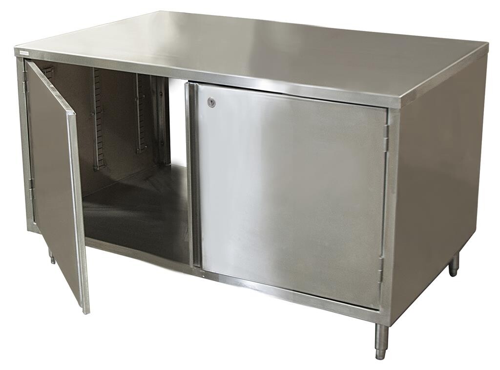 24" X 18" Dual Sided Stainless Steel Cabinet Base Chef Table Hinged Door w/Locks