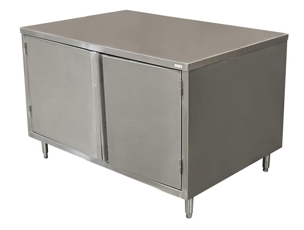 24" X 24" Stainless Steel Cabinet Base Chef Table  Hinged Door