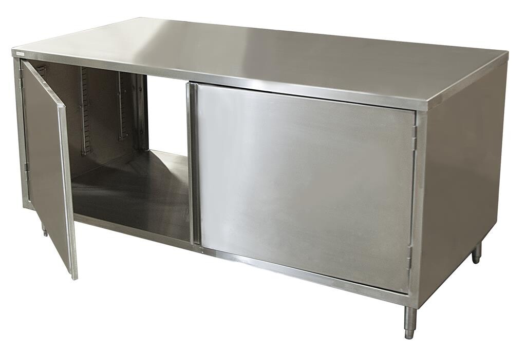24" X 72" Dual Sided Stainless Steel Cabinet Base Chef Table Hinged Door
