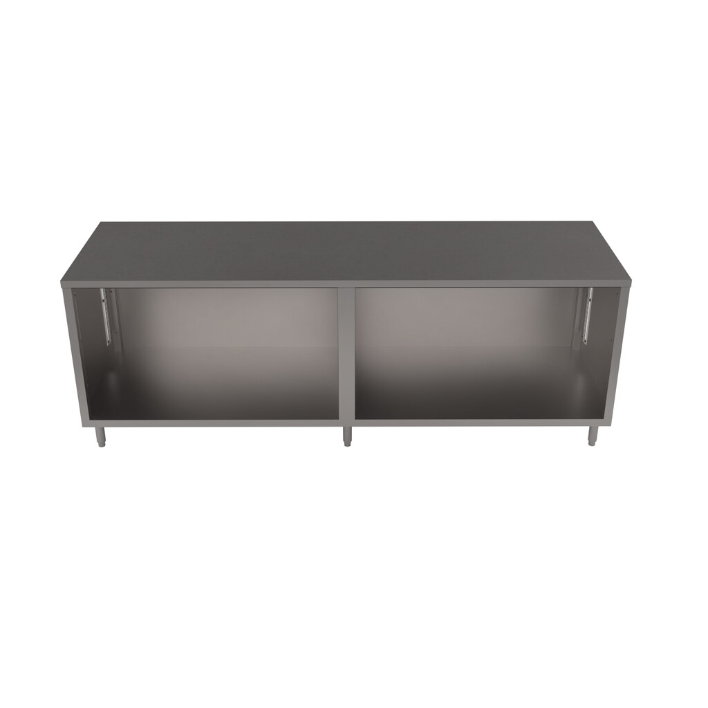 30" X 120" Stainless Steel Cabinet Base Chef Table