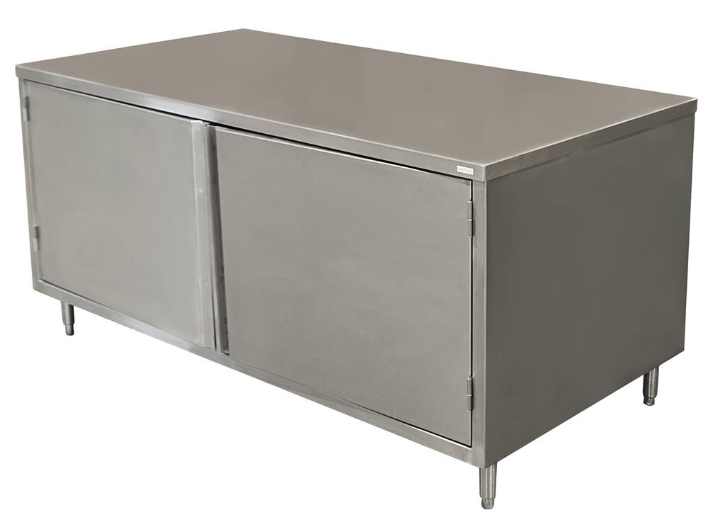 36" X 72" Stainless Steel Cabinet Base Chef Table Hinged Door