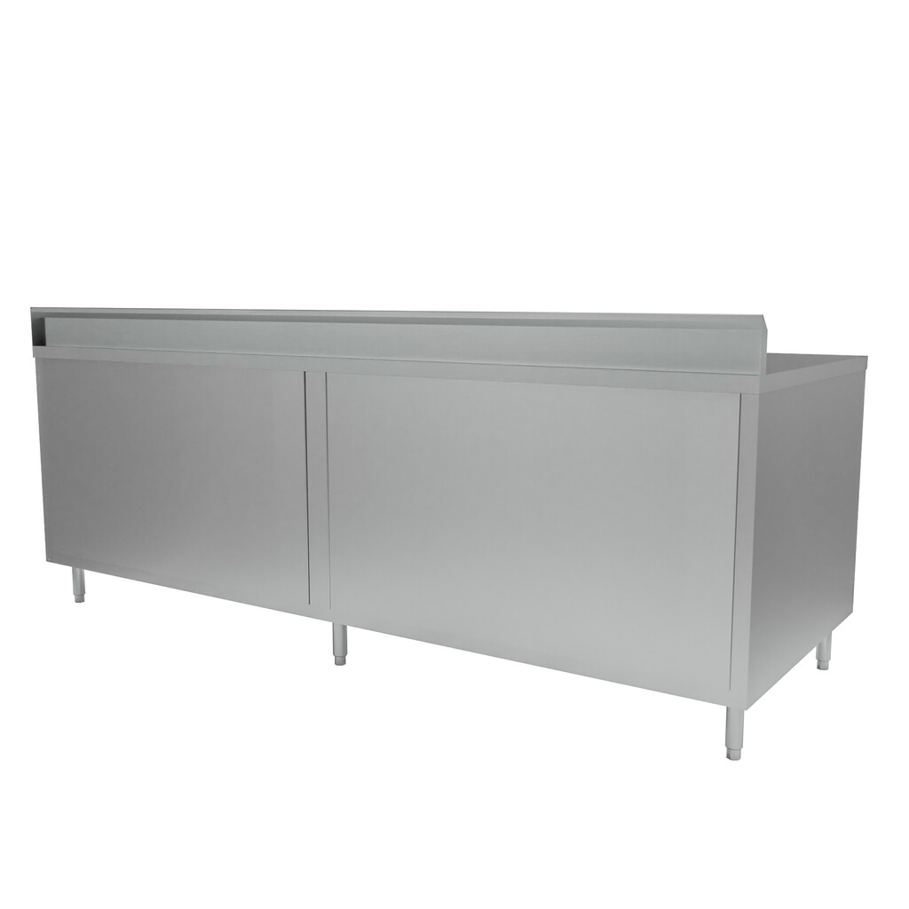 36" X 96" Stainless Steel Cabinet Base Chef Table Hinged Door