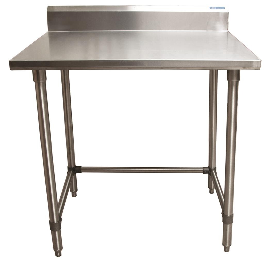 16 Gauge Stainless Steel Work Table Open Base 5" Riser 36"Wx30"D