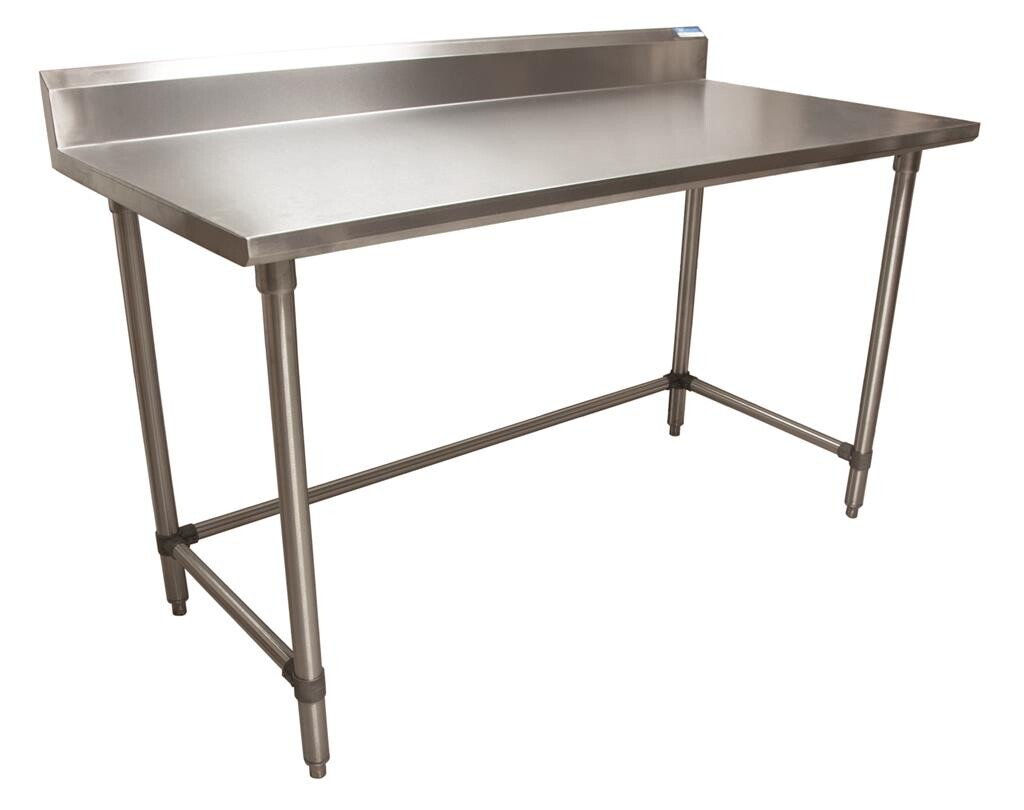 16 Gauge Stainless Steel Work Table Open Base 5" Riser 60"Wx30"D