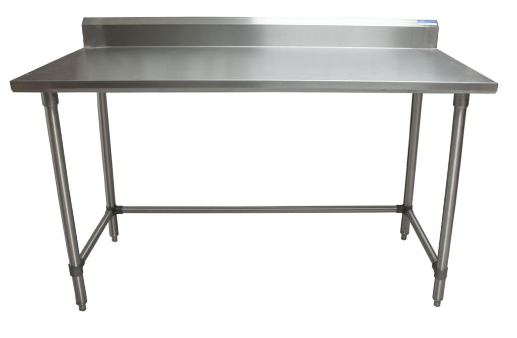16 Gauge Stainless Steel Work Table Open Base 5" Riser 60"Wx30"D