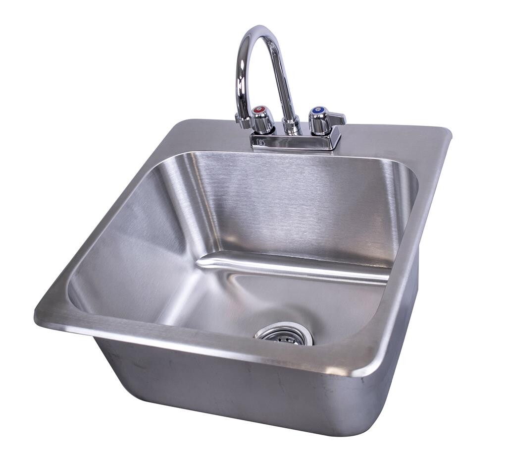 1 Compartment Dropin Sink 18"x15"x10" w/ Faucet