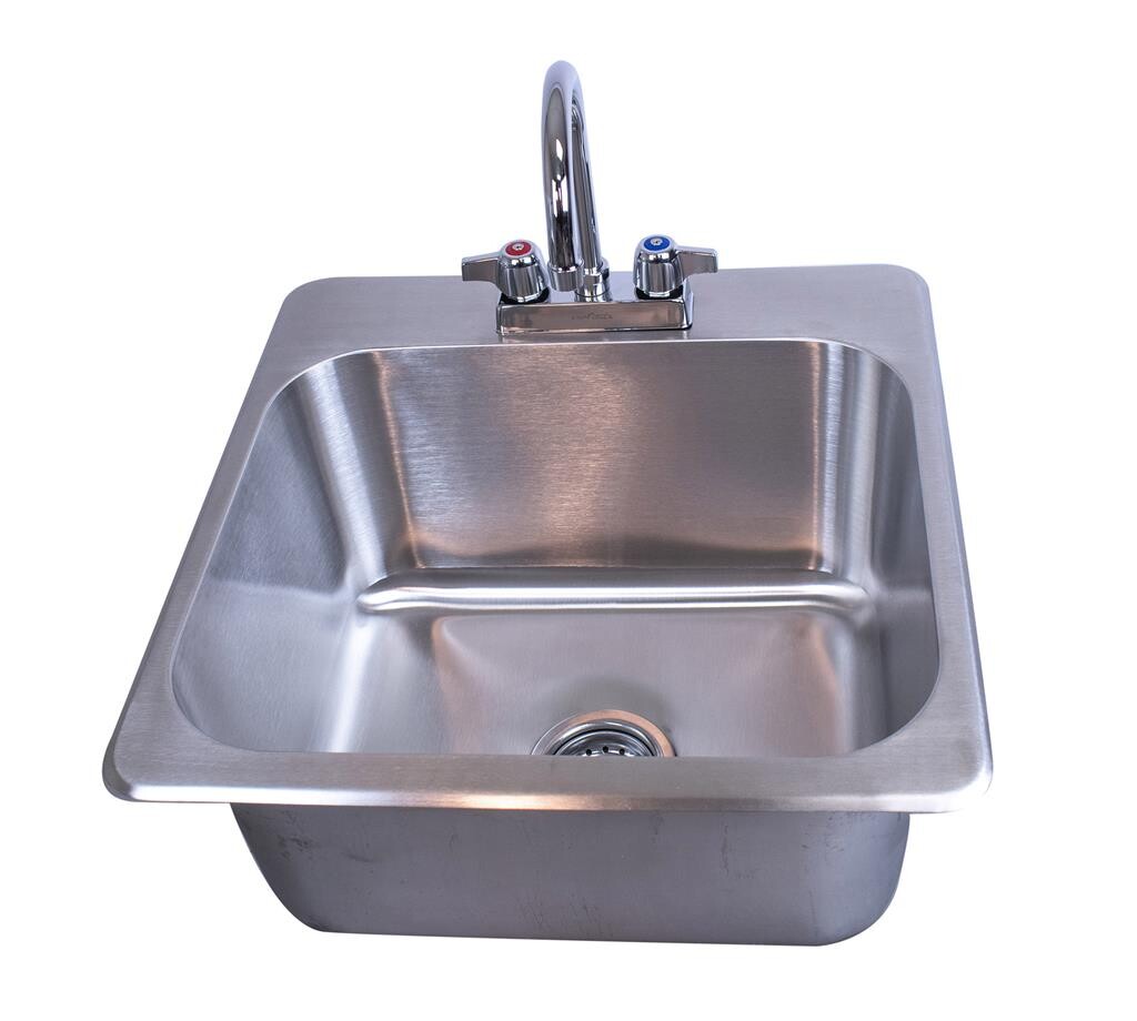 1 Compartment Dropin Sink 18"x15"x10" w/ Faucet