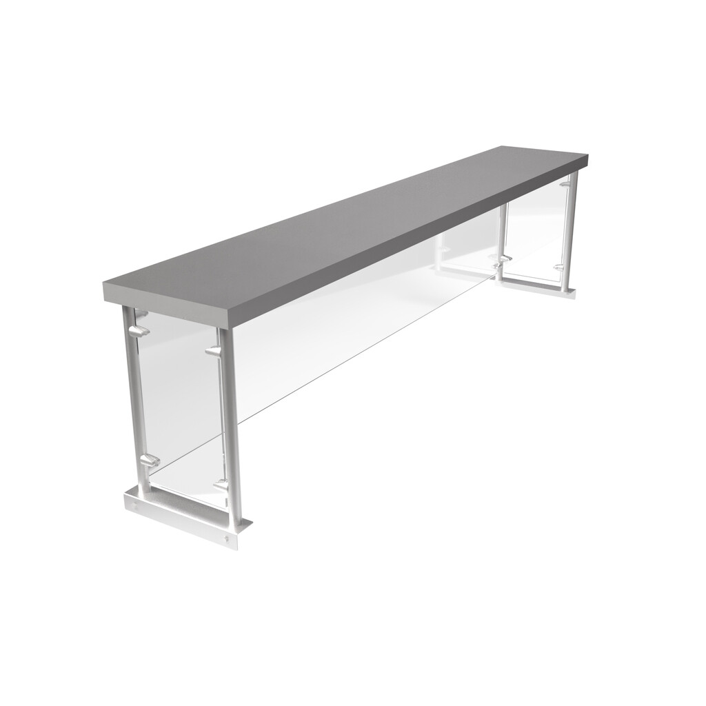 72" Sneeze Guard Overshelf For Steam Tables