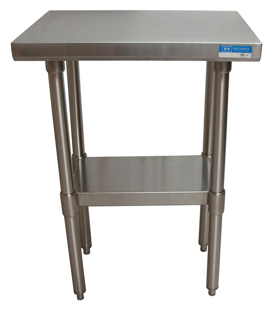 18 Gauge Stainless Steel Work Table W/Undershelf  30"Wx18"D