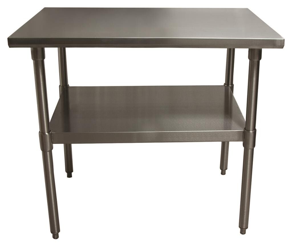 18 Gauge Stainless Steel Work Table W/Undershelf  48"Wx24"D