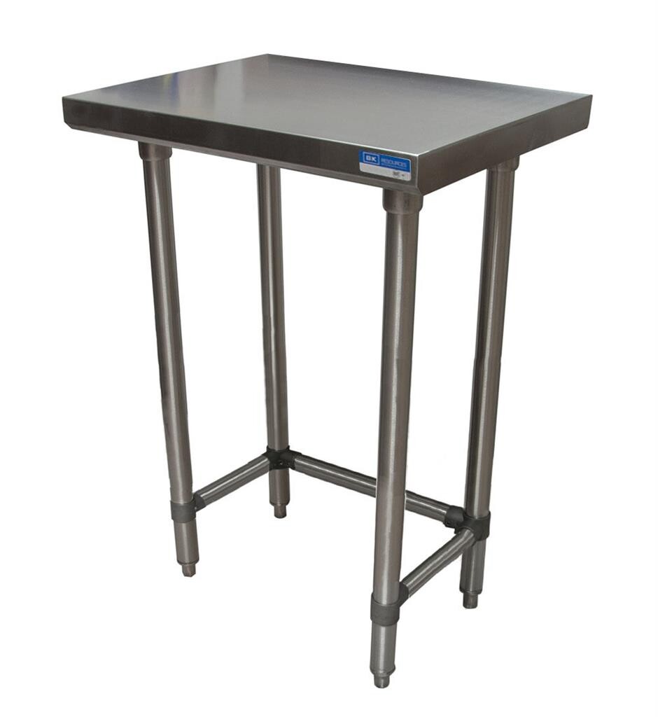 18 Gauge Stainless Steel Work Table With Open Base 30"Wx18"D