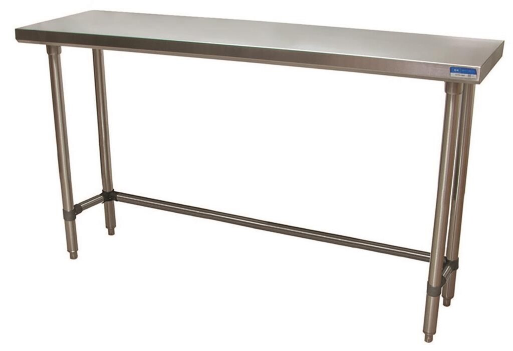 18 Gauge Stainless Steel Work Table With Open Base 72"Wx18"D