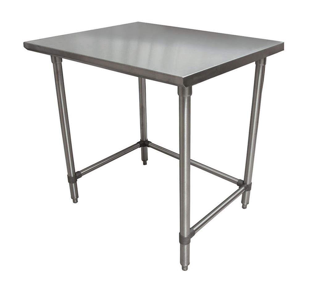 18 Gauge Stainless Steel Work Table With Open Base 30"Wx30"D