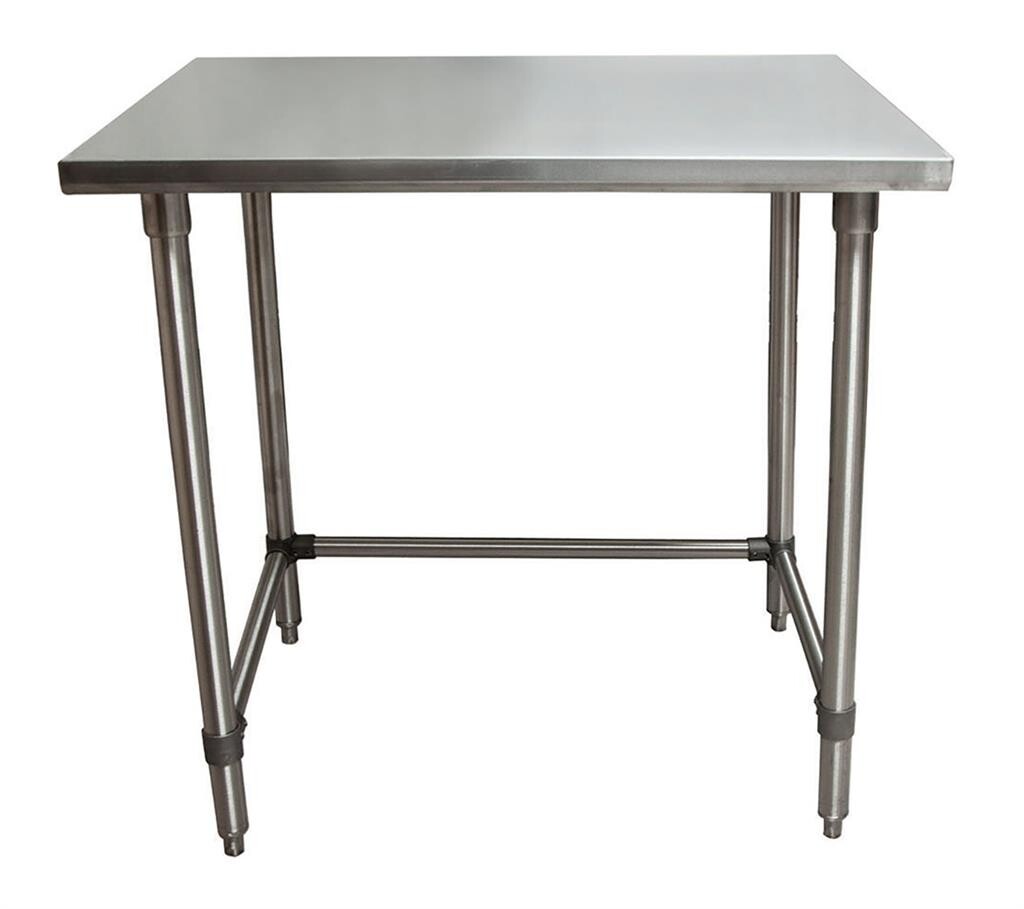 18 Gauge Stainless Steel Work Table With Open Base 36"Wx24"D