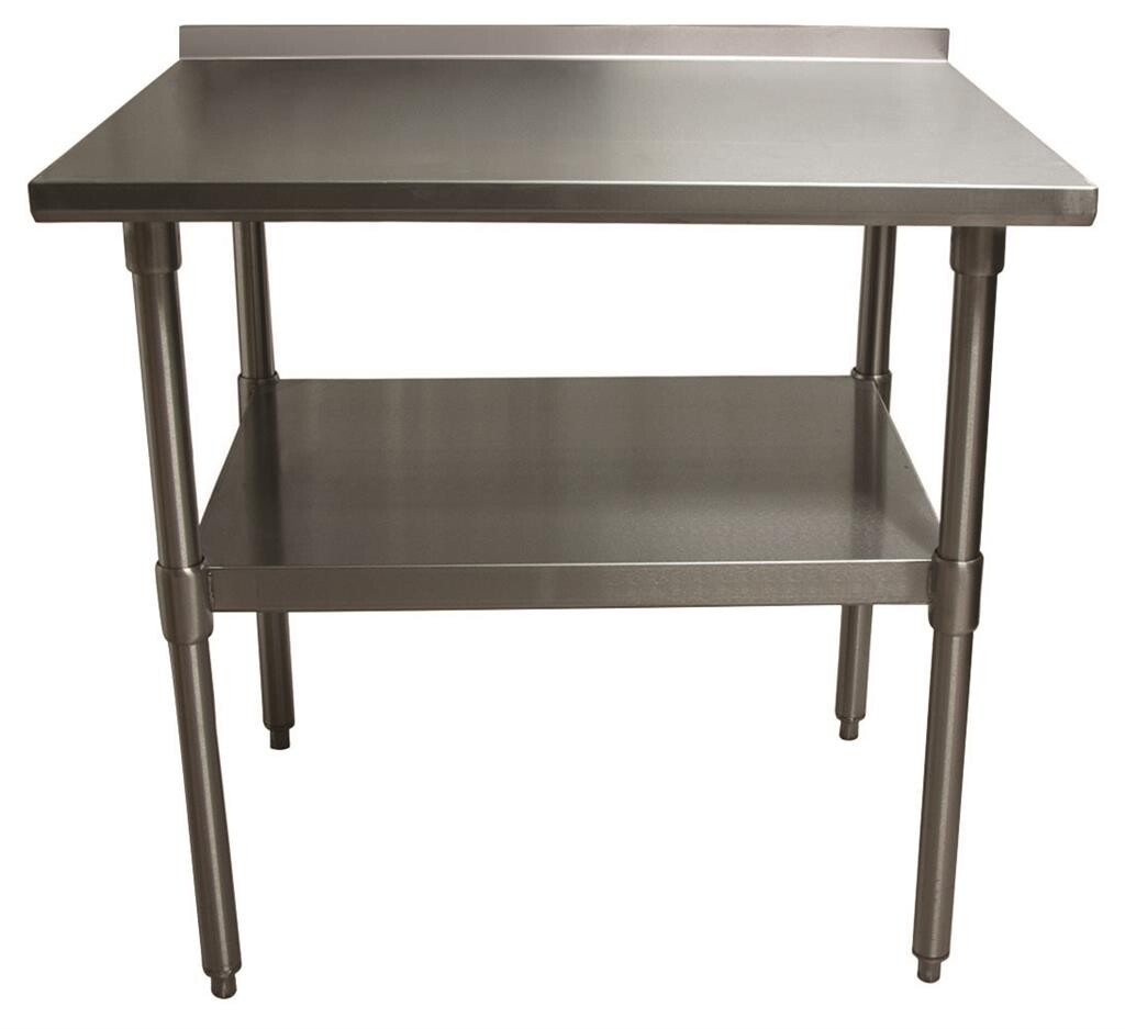 36" X 24" T-430 18 GA TABLE SS TOP WITH 1.5" RISER