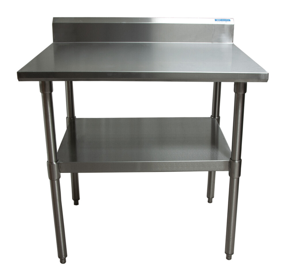 18 Gauge Stainless Steel Work Table Undershelf  5" Riser 30"x24"