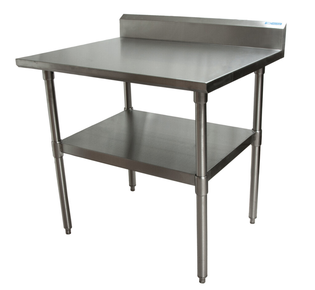 18 Gauge Stainless Steel Work Table Undershelf  5" Riser 36"x30"