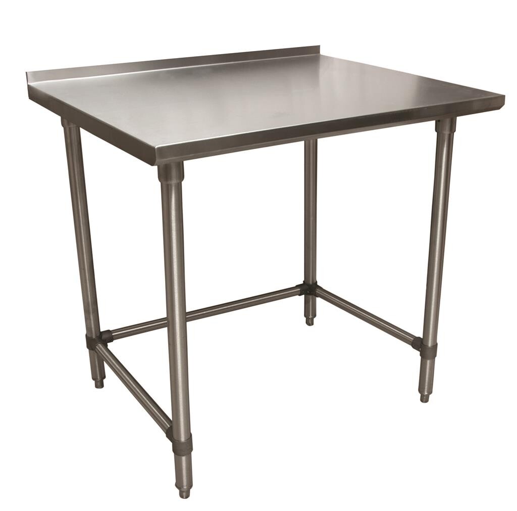 18 Gauge Stainless Steel Work Table Open Base  1.5 Riser 24"Wx24"D