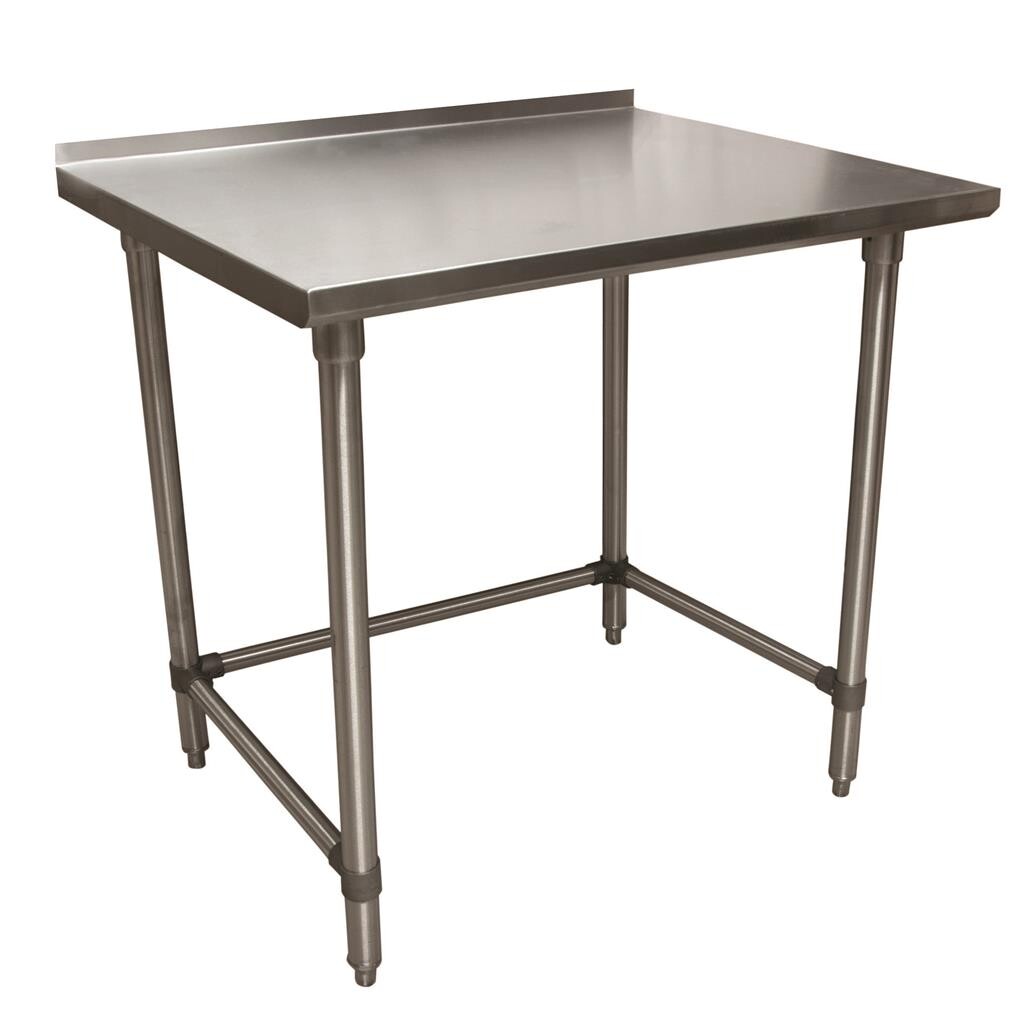 18 Gauge Stainless Steel Work Table Open Base  1.5 Riser 48"Wx30"D