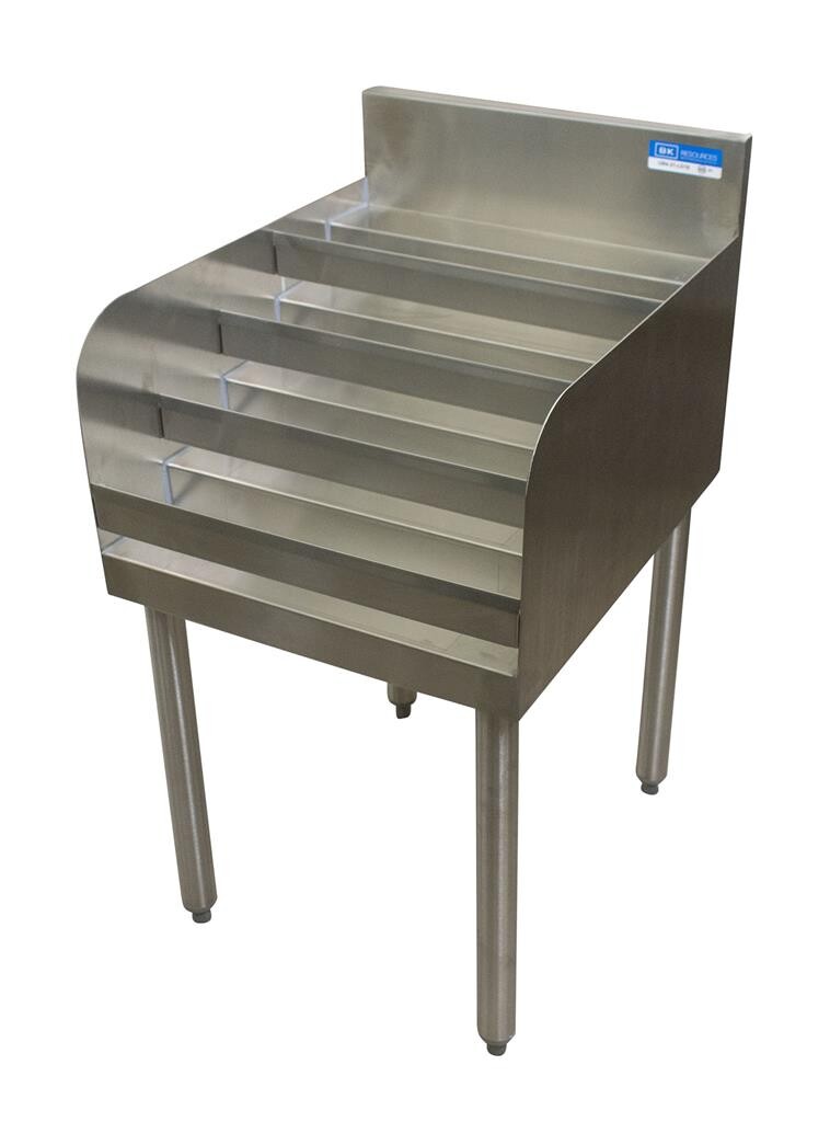 21"X12" 4 Step Liquor Display Rack With Stainless Steel Legs