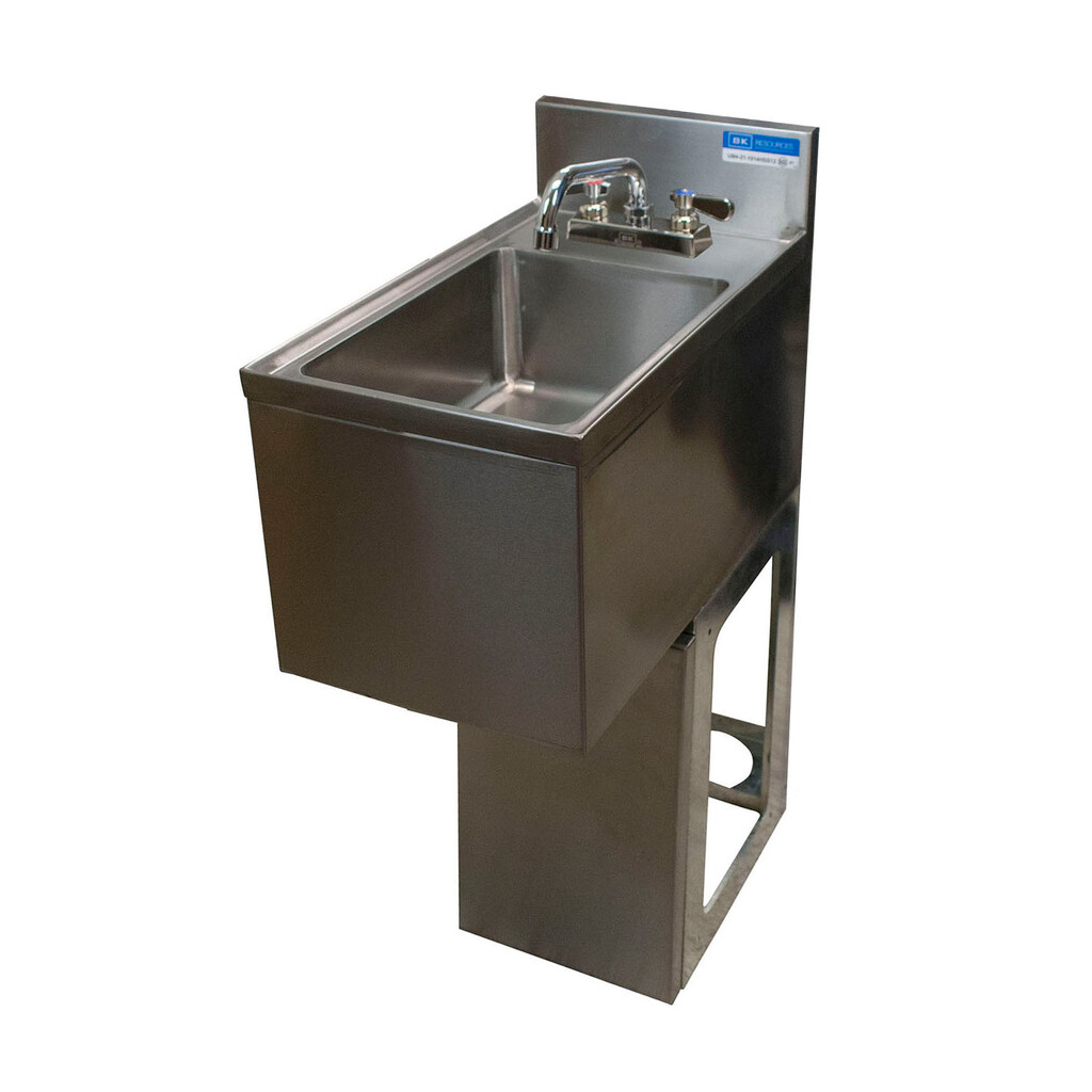 18"x12" Stainless Steel Underbar Dump Sink w/ Faucet & Base