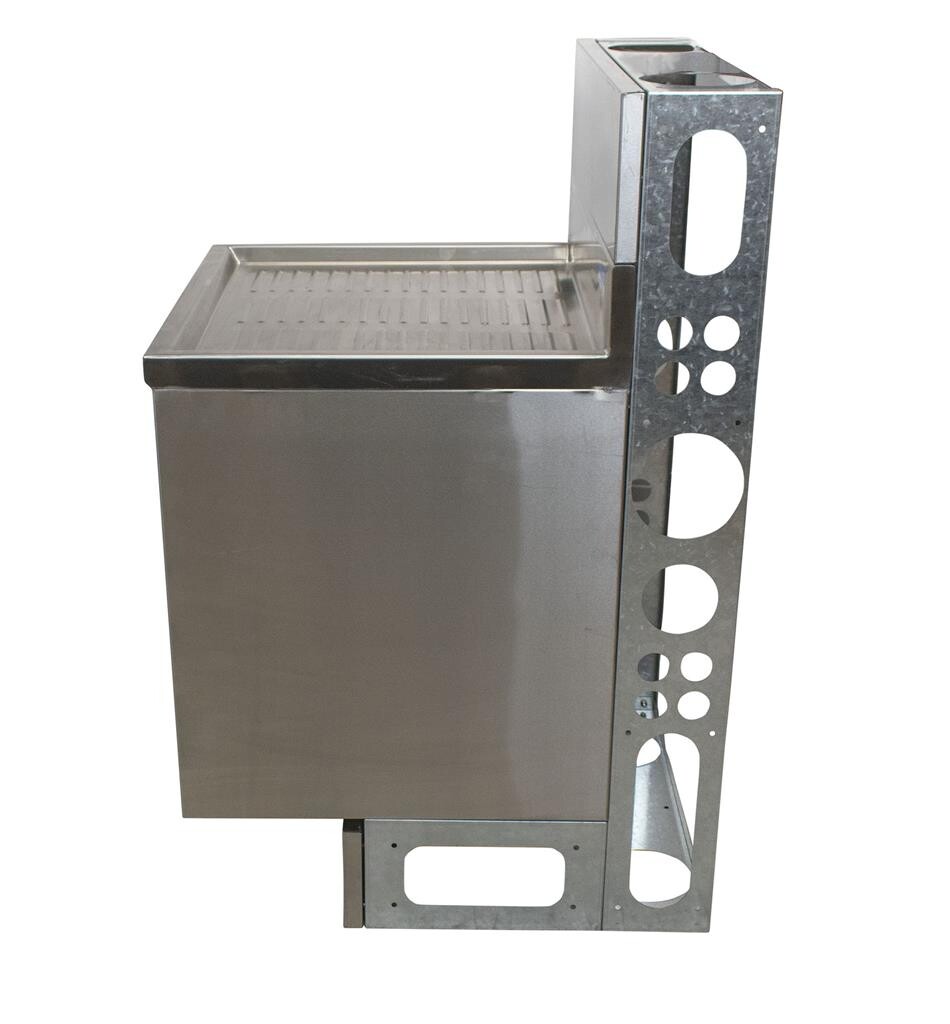 21"X48" Stainless Steel Underbar Glass Rack Storage Cabinet w/ Drainboard Top