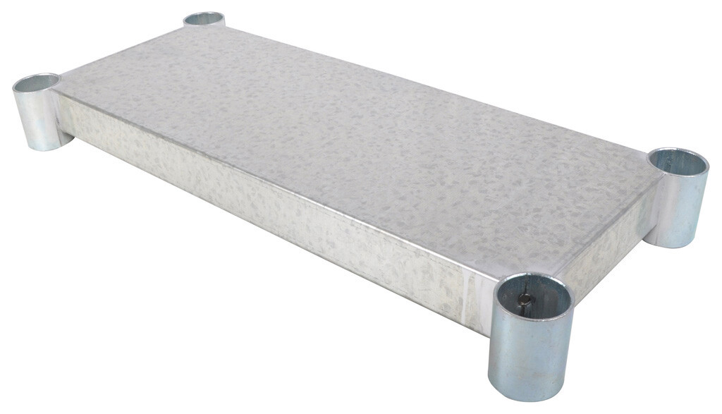 Galvanized Steel Work Table Adjustable Undershelf 30"W X 18"D