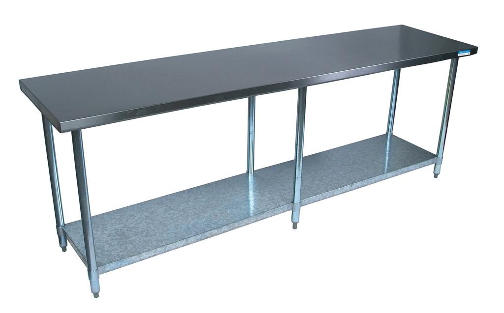 18 Stainless Steel Guage Work Table w/Galvanized Undershelf 96"Wx18"D