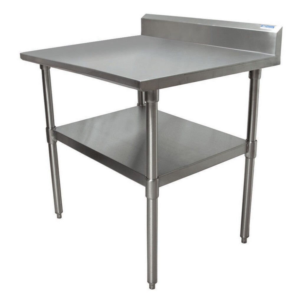 18 Gauge Stainless Steel Work Table  With Undershelf 5" Riser 24"Wx24"D