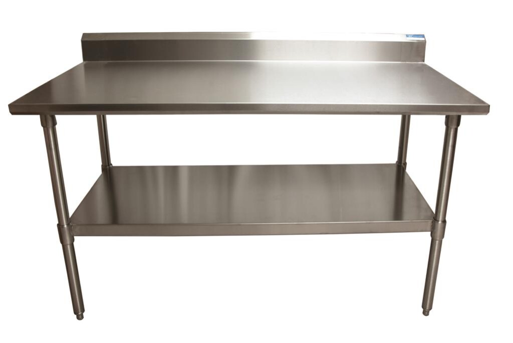 18 Gauge Stainless Steel Work Table  With Undershelf 5" Riser 60"Wx30"D