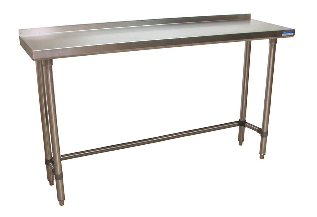 18 Gauge Stainless Steel Work Table With Open Base 1.5" Riser 60"Wx18"D
