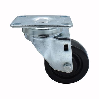 3" Polyolefin Wheel Swivel Caster With  2-3/8"x3-5/8" Top Plate