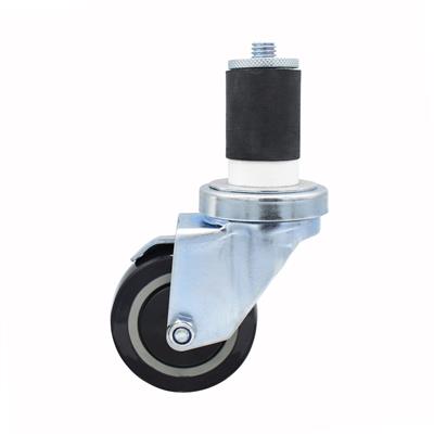3" Polyurethane Swivel Caster With 1-5/8" Expanding Stem & Top Lock Brake For Work Table