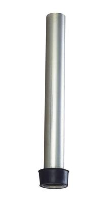 Overflow Tube, 7", Fit 2" Drain, Chrome Plated Brass