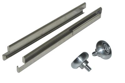 22" Stainless Steel Slides With Stainless Steel Rollers