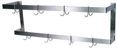 48" Stainless Steel Double Bar Pot Rack