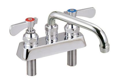 Optiflow Solid Body Faucet, 10" Swing Spout, 4" O.C. Deck Mount