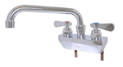 OptiFlow Solid Body Faucet,10" swing spout, 4" O.C. shallow splash mount
