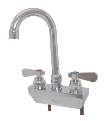 4" O.C. OptiFlow shallow splash mount Faucet, W/5" Gooseneck Spout