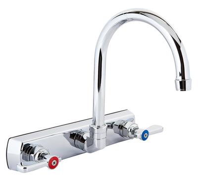 Optiflow Solid Body Faucet, 3.5" Gooseneck Spout, 8" O.C. Splash Mount