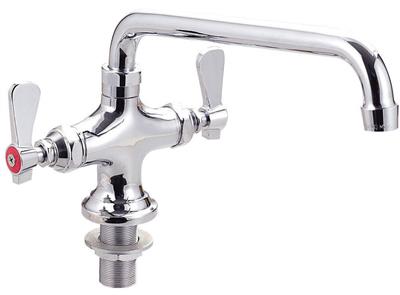 OptiFlow Faucet, dual valve,deck mount,interchangeable 12" swing spout